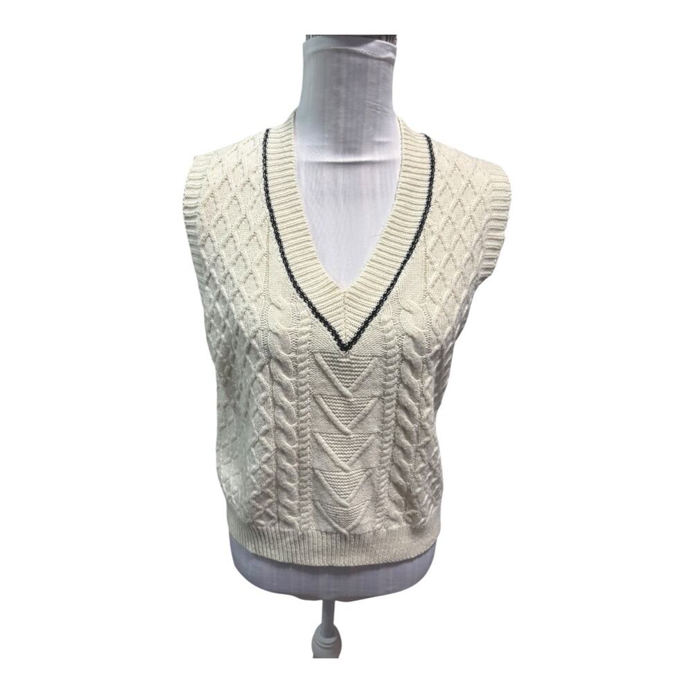 SHEIN Cream Sweater Vest Size 4